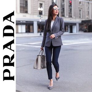 PRADA Zip Hem Skinny Leg Pants